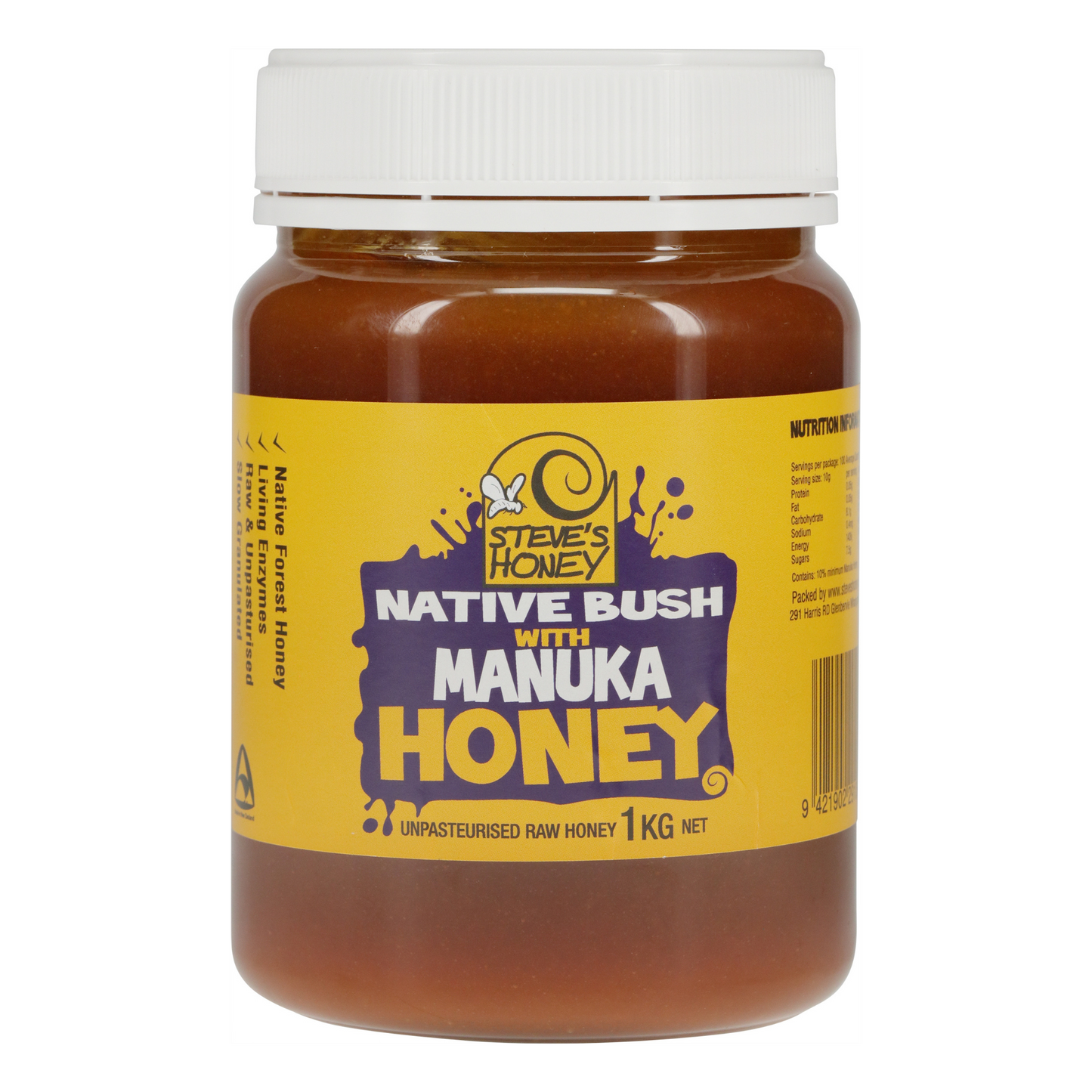 Native Bush Honey with Manuka (MGO130) 4 x 1 KG